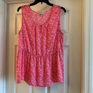 L Banana Republic Sleeveless Pink Top